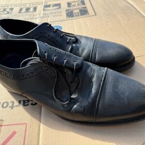 Cole Haan Black Leather Oxfords